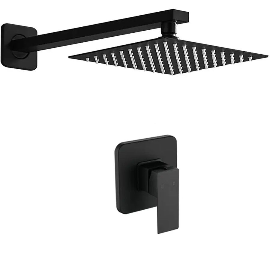 3in1 Matte Black Shower Head, Arm and Faucet Combo