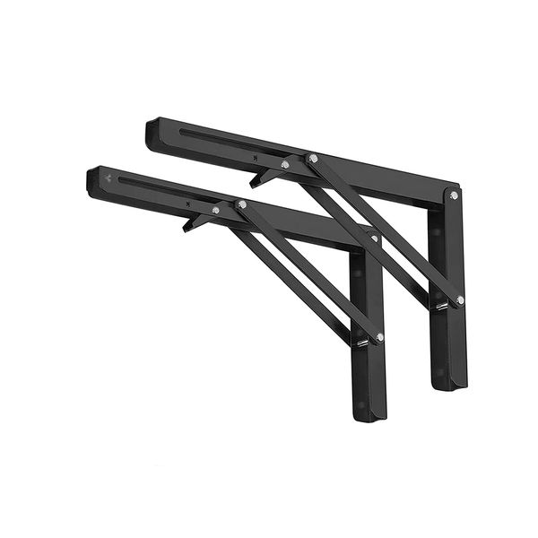 ALANES 2 Pieces 16-inch Folding Shelf Brackets Heavy Duty Shelves