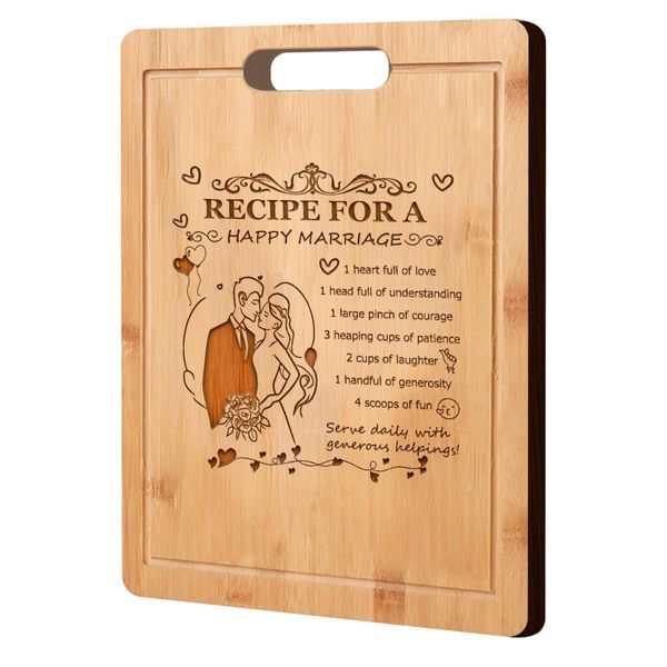 Cutting Board Engraved Bamboo for Kitchen Wedding Gifts for Newlyweds 2026