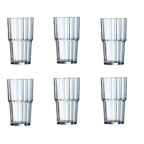 270ml Arc Norvege Tempered Hiball Glass - Set of 6
