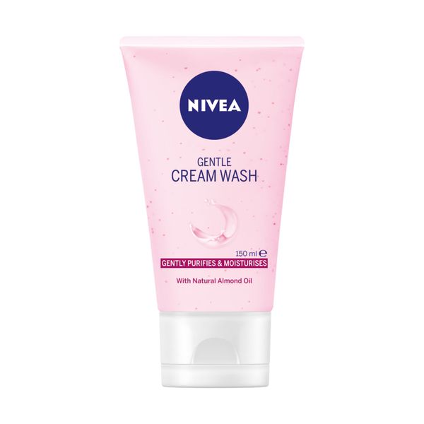 NIVEA Gentle Cream Wash, Face Wash with Natural Almond Oil, 150ml