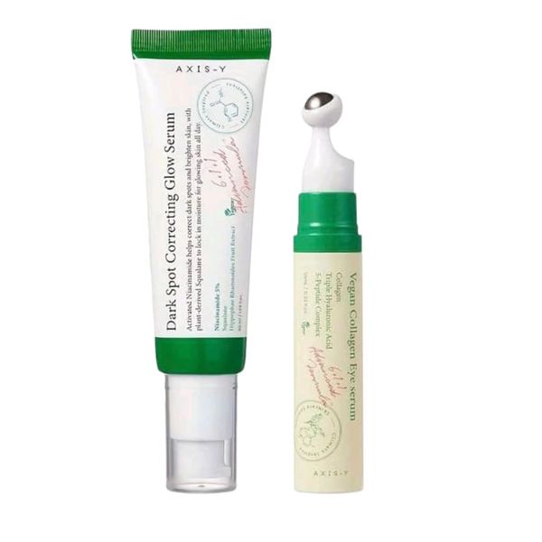 2 set Dark Spot Correcting Glow Serum &amp; Vegan Collagen Eye Serum Axis-Y