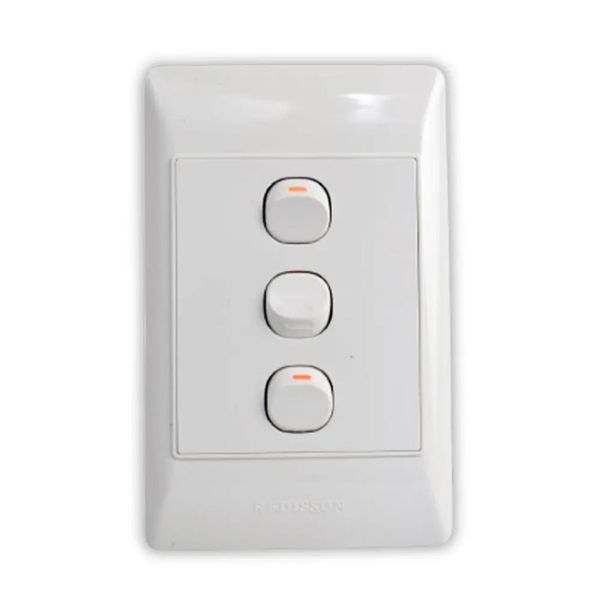 White 3 Lever Switch