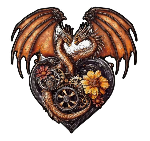 The Dragonheart Mechanism Wooden Jigsaw Puzzle for Adults and Kids