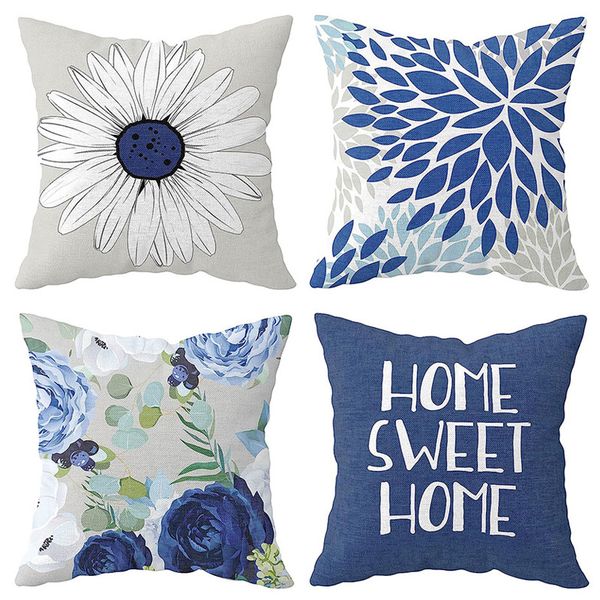 4Pack 45 x 45 Geometric Throw Pillow Covers Cushion Case Outdoor Home