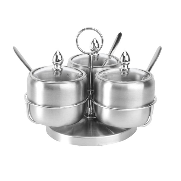 Blue Angel High-Quality Stainless Steel Seasoning Container Set