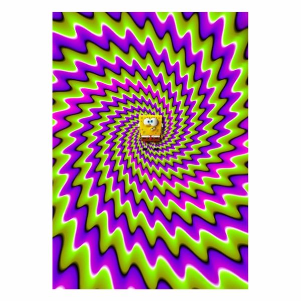 Trippy Spongebob Abstract - A1 Poster