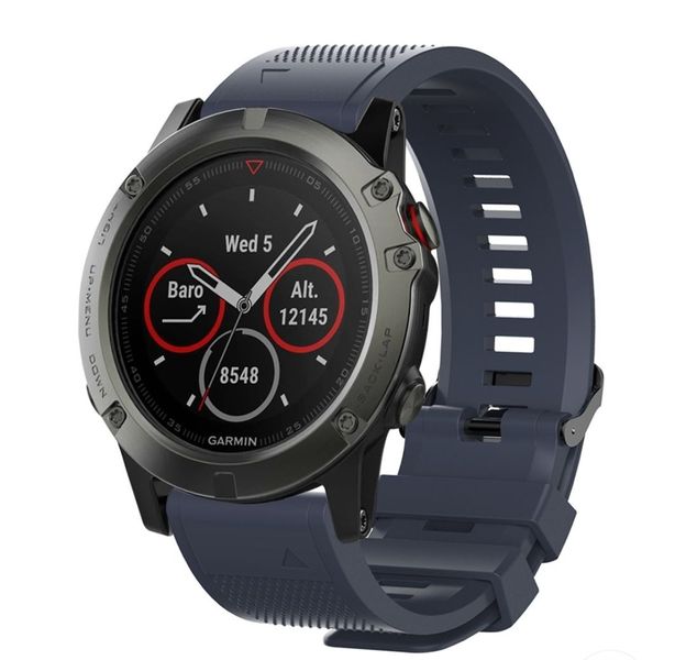 Garmin Fenix 3/3HR,Fenix 5X &amp; Fenix 6X Replacement Strap - Navy (26mm)