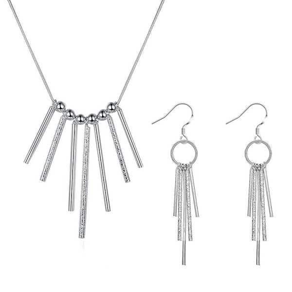 Sterling Silver Plated Jewellery Set - 7 Pillars