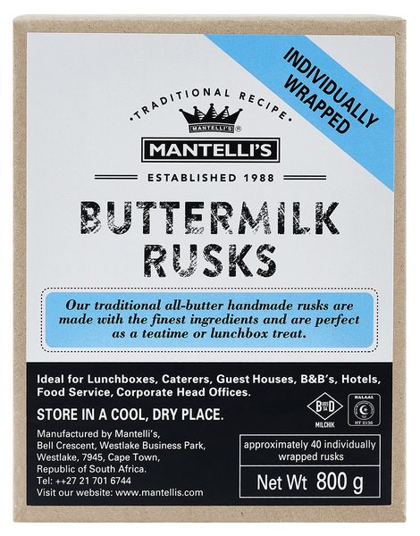 Mantelli's Rusks - Buttermilk 800G