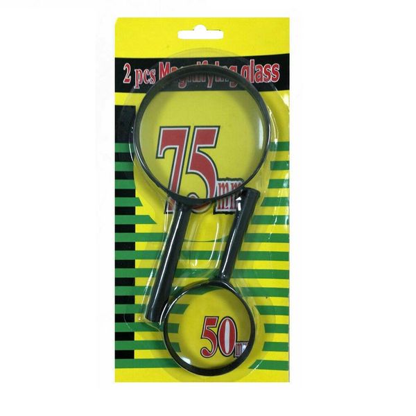 FI- Magnifying Glass (75MM, 50MM) 2 Piece Set Handled