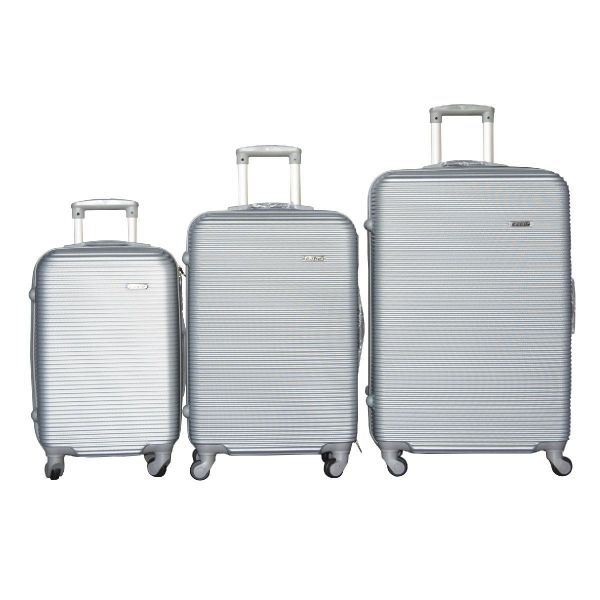 3-Piece ABS Luggage Set - Lightweight Spinner Wheels, Durable Red