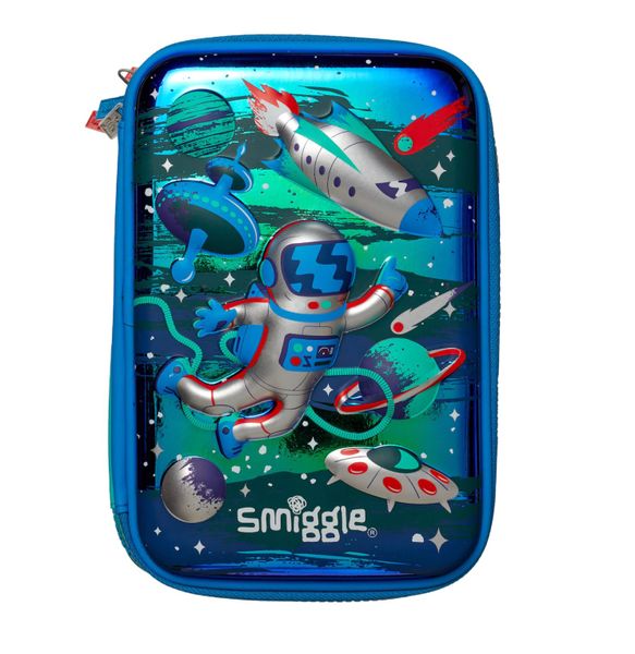 Smiggle Splendour Triple Hardtop Pencil Case Navy
