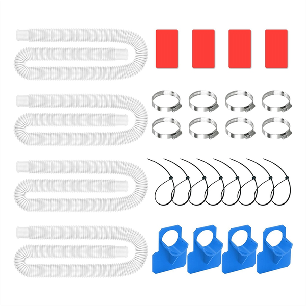 Pool Pump Replacement Hose and Pool Pipe Holders Pool Accessory,White