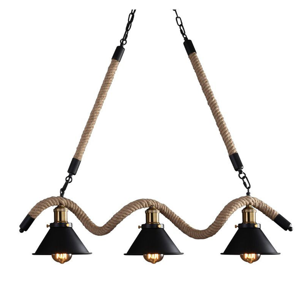240V Indoor Modern Wave Rope Pendant Light
