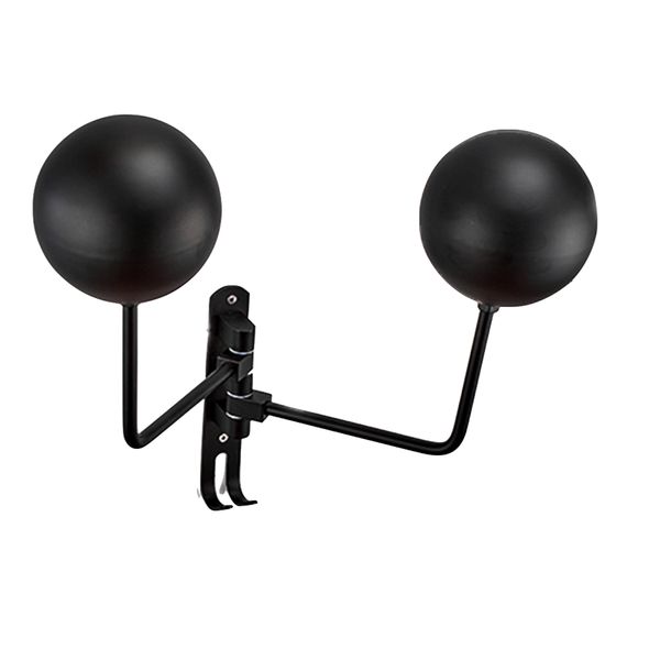 Home Decor Wall-Mounted Double Helmet Holder with Coat Hook - 35cm