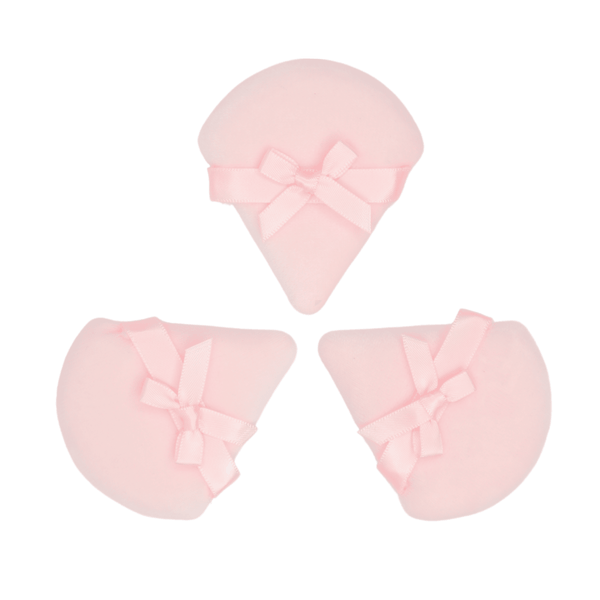 Ethnic Nature 3 Large Triangle Powder Puff Makeup Sponges - Rose Quartz