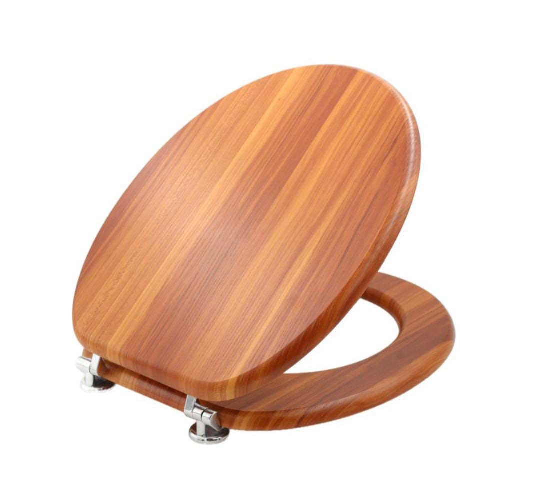 Wooden Toilet Seats MDF Woody Bright Brown AY004