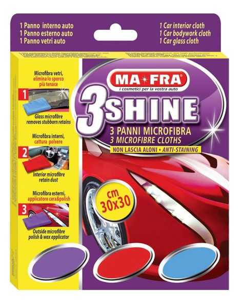 Mafra 3Shine Microfibre Cloths 3 Pieces
