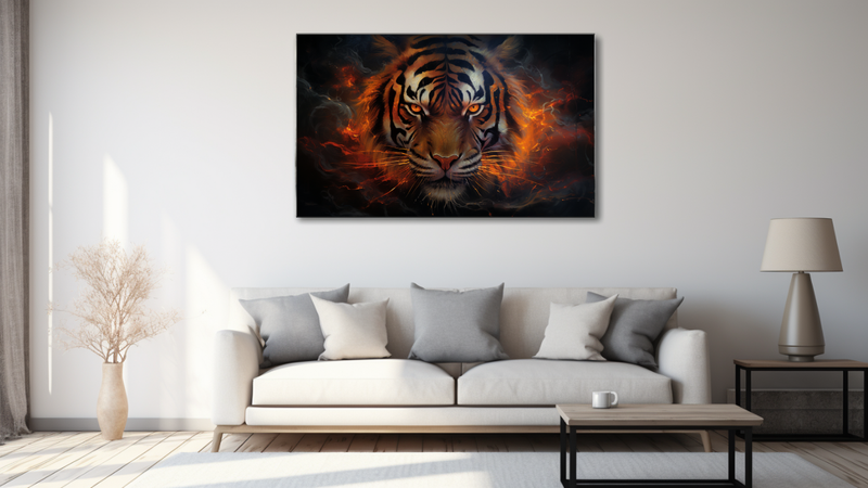 Canvas Wall Art - Rogue Radience Tiger Abstract - HD0594