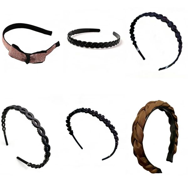 6pcs Decorative Headbands for Women Girls Stretchy Headband Party