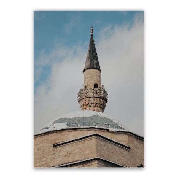 Snow Capped Minarets Poster - A1