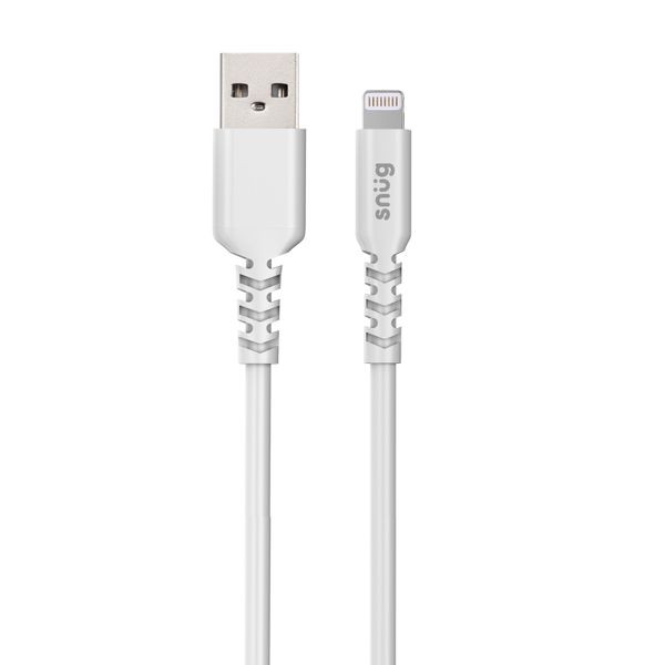 Snug USB To MFI Lightning Cable 12W Cable 1.2m - White