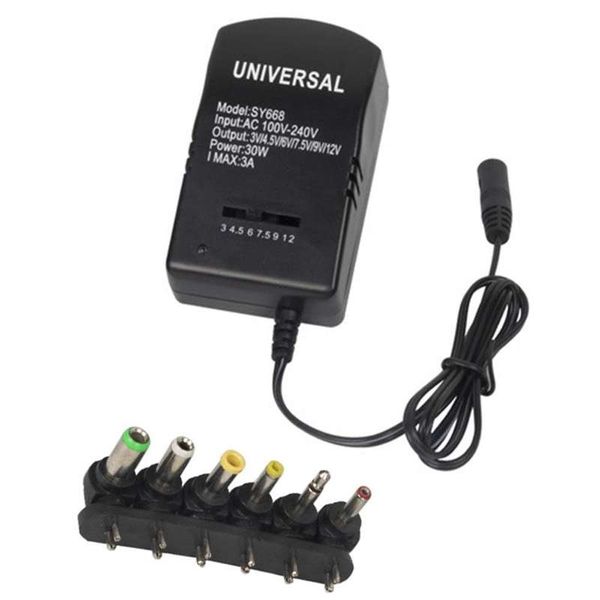 Universal Adjustable Charger Adaptor 3V TO 12V 30W 3A Ac Dc Adapter