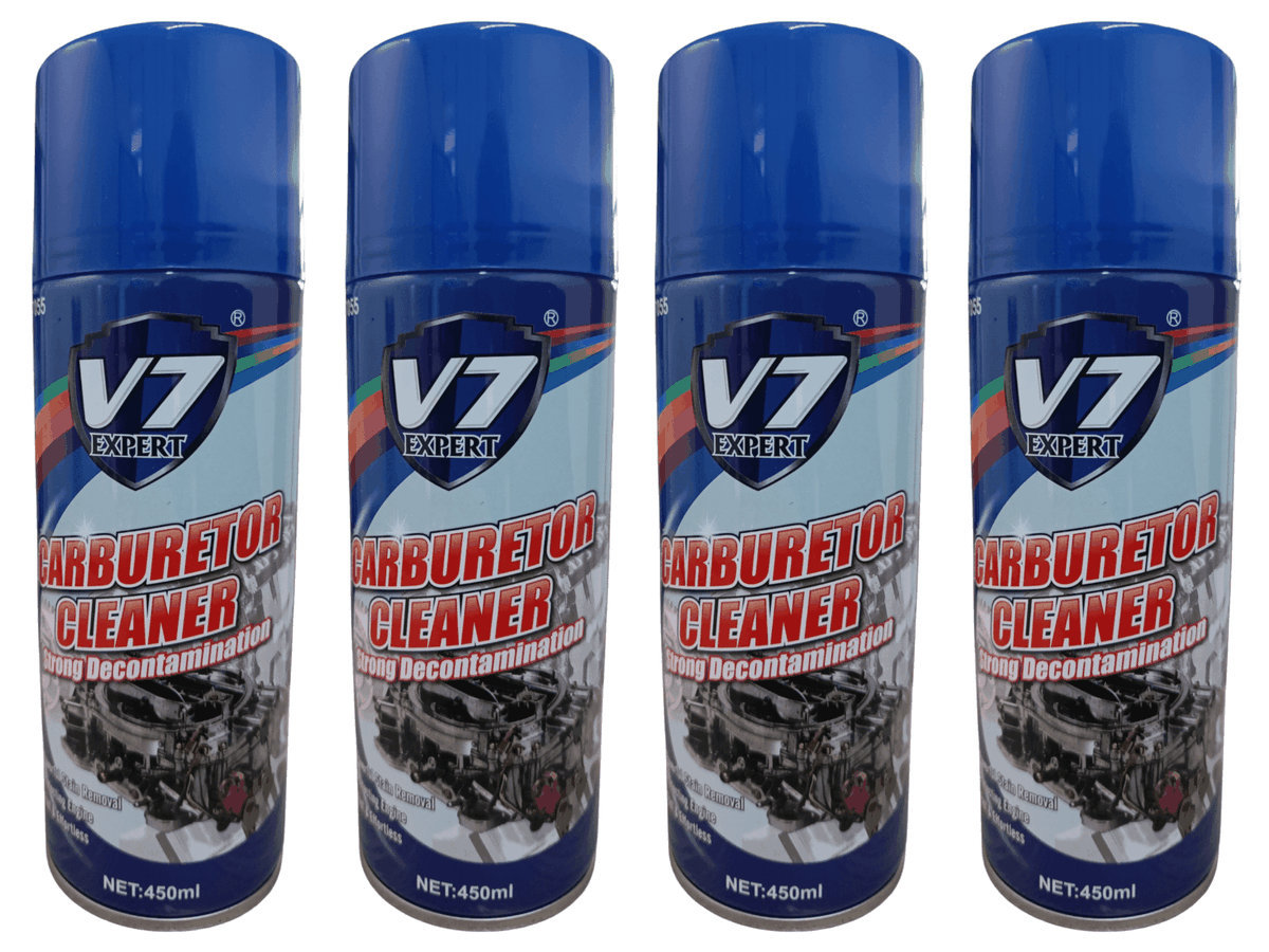 V7 Expert - 450ml Carburetor Cleaner Strong Decontamination - Pack of 4 ...