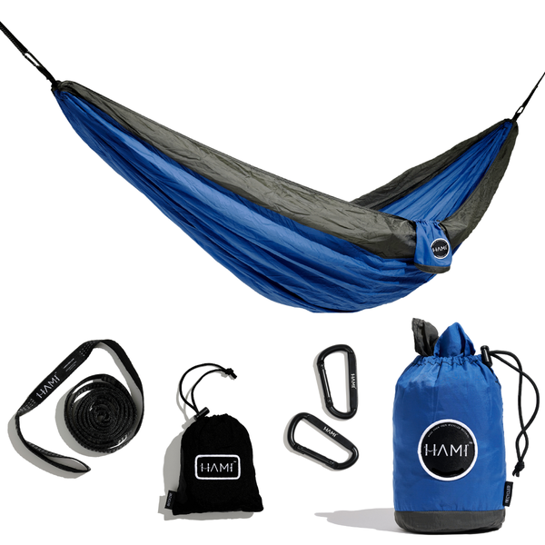 HAMI Lagoon Double Portable Hammock made from 100% Recycled Materials