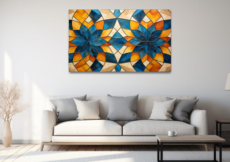 Canvas Wall Art -Islamic Geomatric Patterns - HD0003