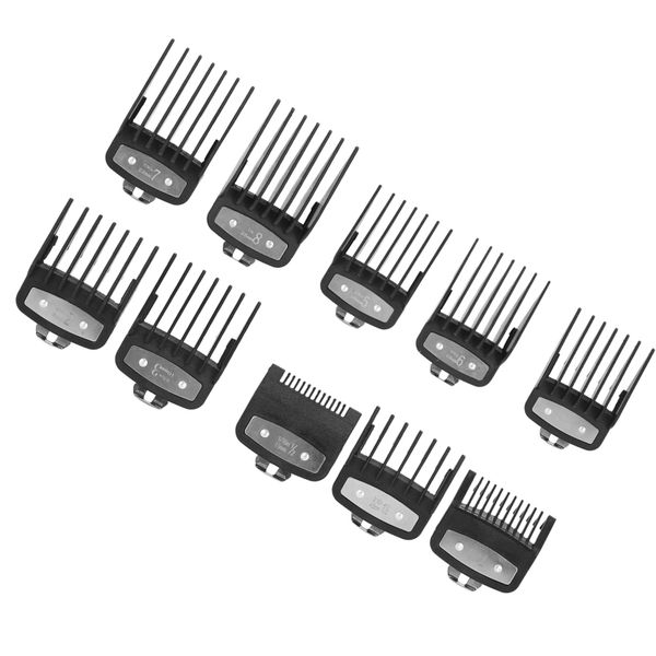 Hair Clipper Guide Comb Set 10 Piece Black