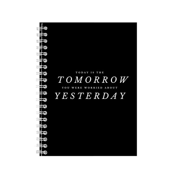 Tomorrow A5 Notebook Spiral Lined Motivational Sayings Graphic Notepad 186