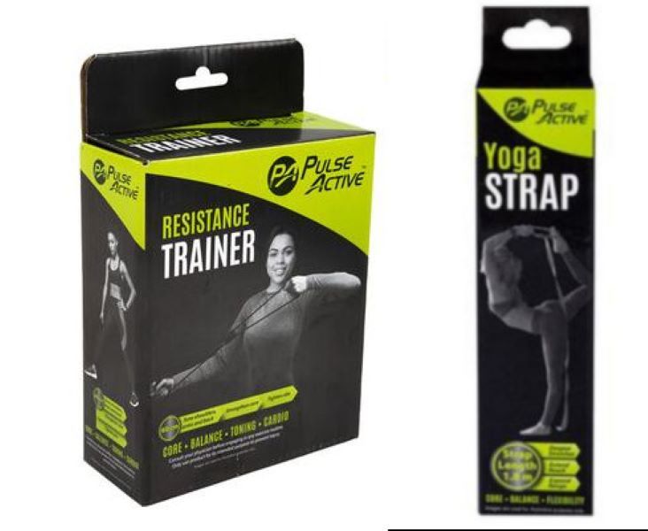 Pulse Active Fitness Resistance Trainer 60cm with Yoga Strap 1.8m