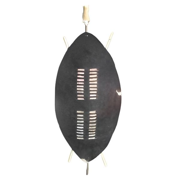 Zulu Shield Isihlangu Cowhide Standing 150cm Tall - Black and White