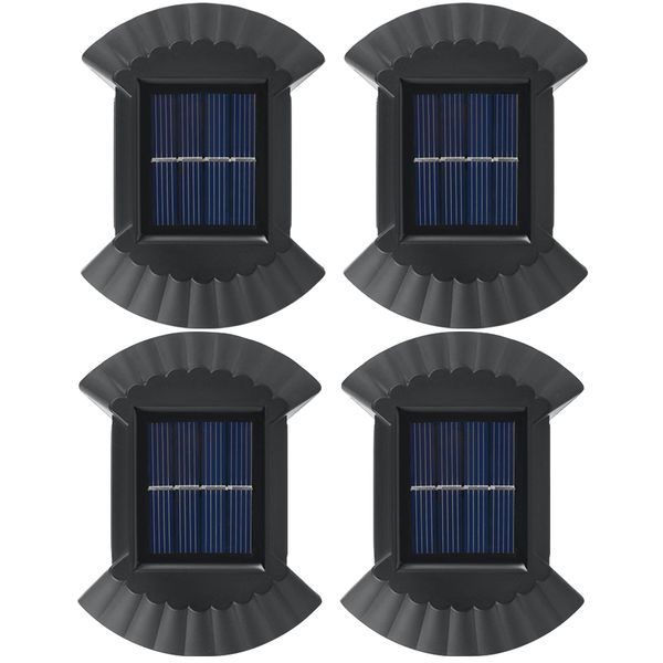 Garden Decor Weatherproof Wall Mounted Solar Light Set Of 4 (15x9x6cm)