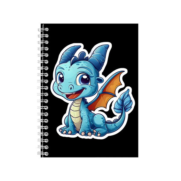 Green 3 A5 Notebook Spiral Lined Trendy Notepad Dragon Idea 398