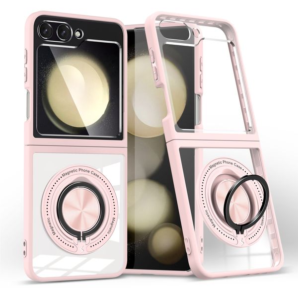 Magnetic Ring Holder Phone Case Compatible With Samsung Galaxy Z Flip7 FE