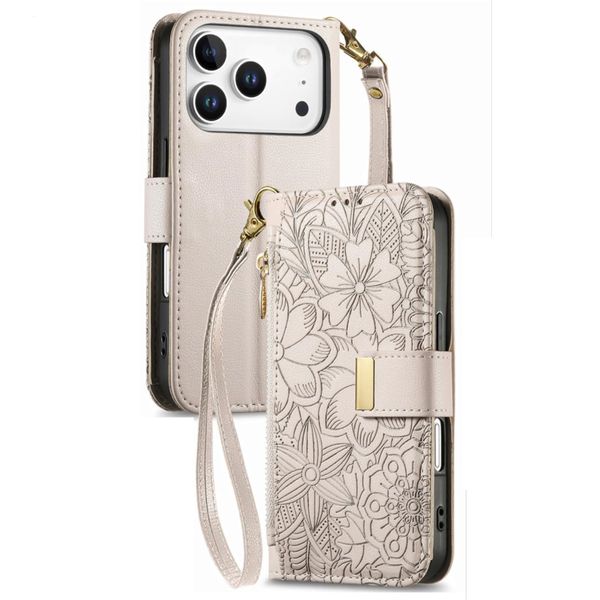 Flip Case Compatible with iPhone 17 Pro Max Wallet Cover With Lanyard