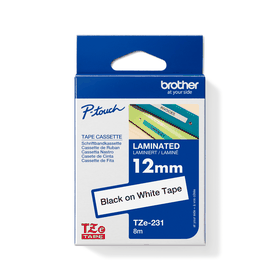 Brother TZe-261 Black on White Laminated Tape 36mm | Shop Today