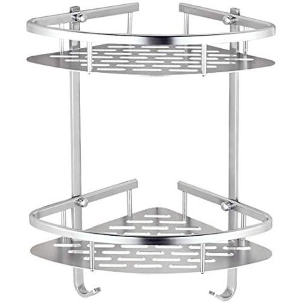 Exel Corner Shower Caddy - Silver - 2 Tier