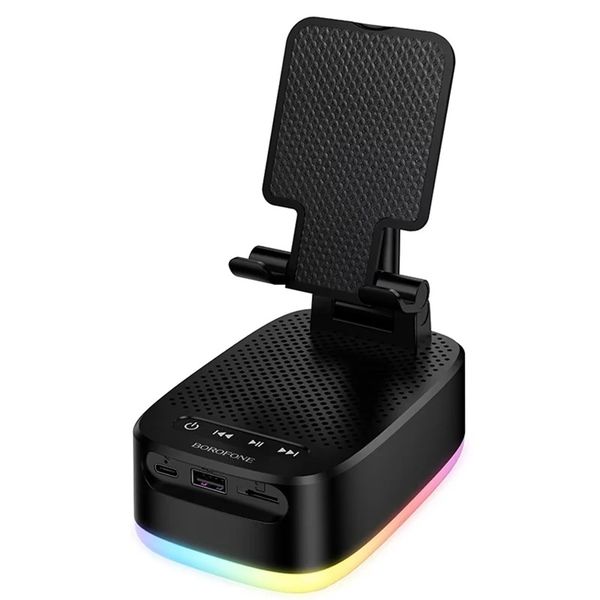 Borofone Portable Bluetooth Speaker Phone Stand Power Bank 1500mAh RGB