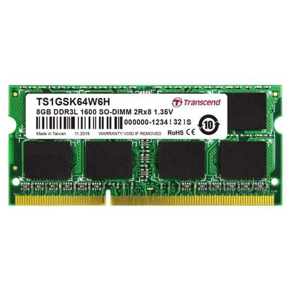 Transcend Low Voltage DDR3-1600 So-Dimm - 8GB