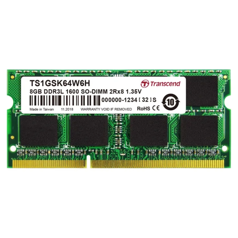 Transcend 8GB DDR3-1600 SO-DIMM Laptop RAM 204-Pin 1.35V CL11
