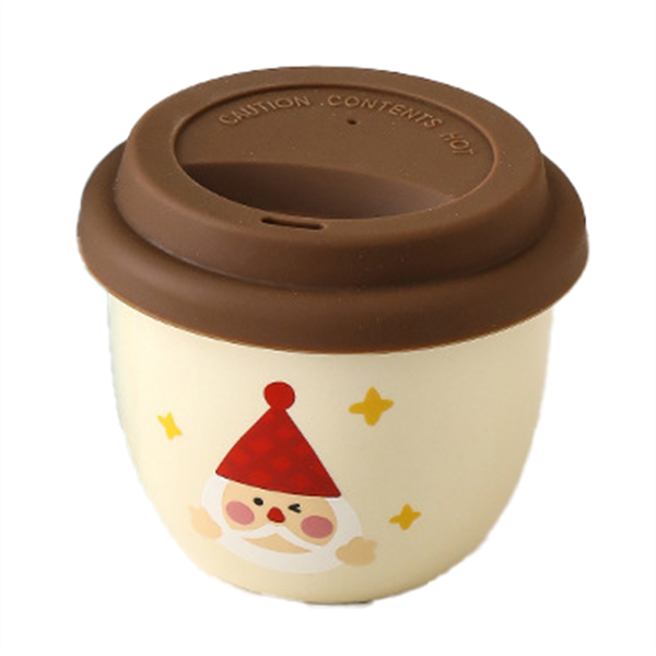 Ceramic Coffee Mug with Silicone Lid for Outdoor and Office Use A