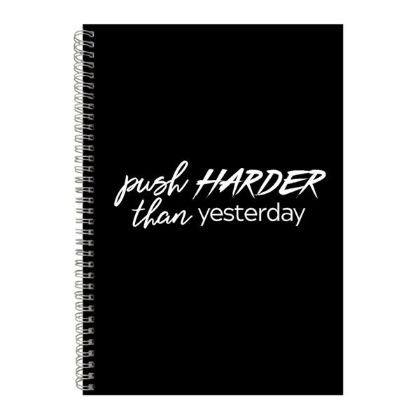 Push A4 Notebook Spiral Lined Motivational Sayings Graphic Notepad Gift 224