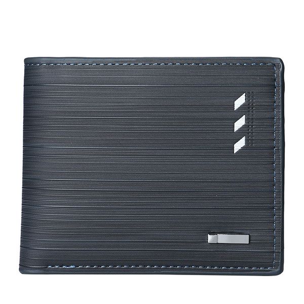 Premium Leather Bifold Wallet for Men, Gray Textured Design with Card Slots