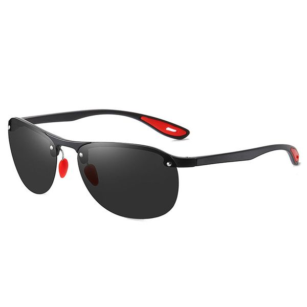 Men's Polarized Semi-Rimless Sunglasses | UV400 Protection, Anti-Glare