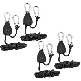 Camping Pulley Rope Ratchet Tent Hook Heavy Locking Hanger Lifting Set ...