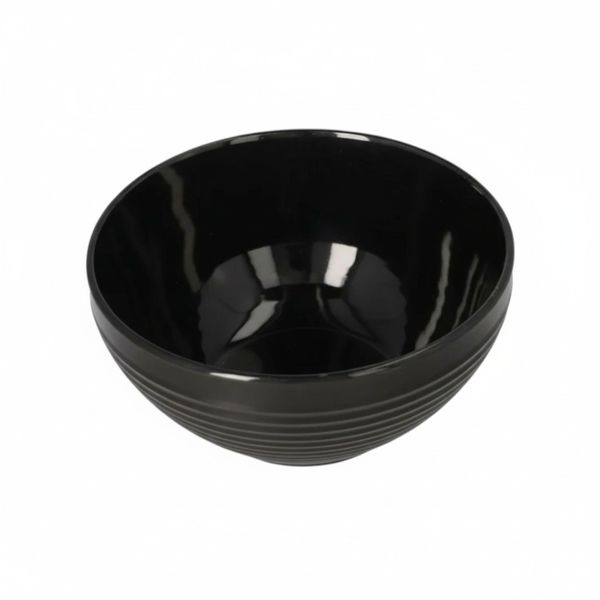 Black Lined Dessert Bowl 15cm x 15cm x 7cm - Set of 8